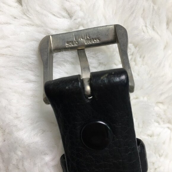 Dior Vintage Women’s Black Leather Belt Size 38 main image 12